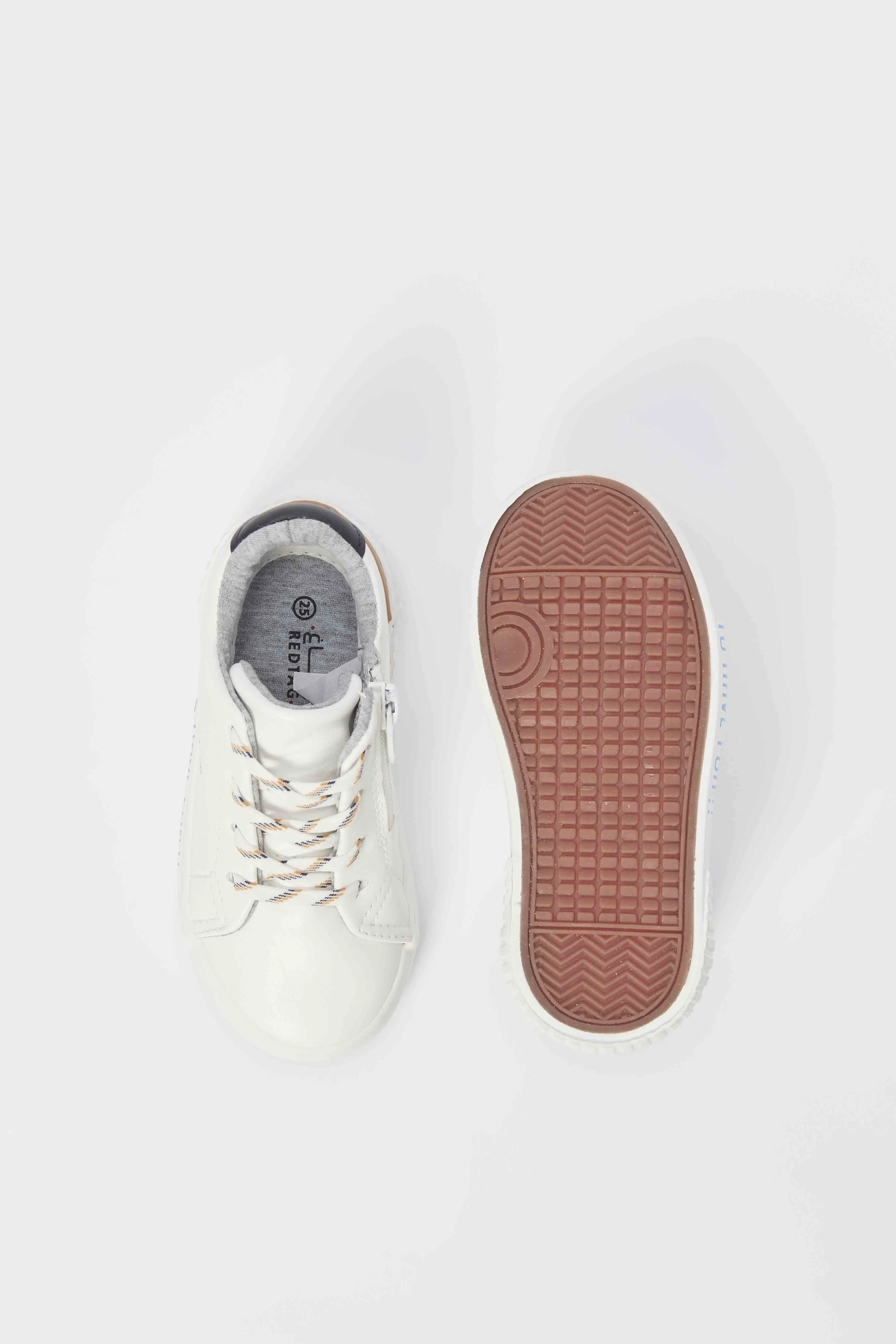 Baby Boys White Lace-Up Sneaker