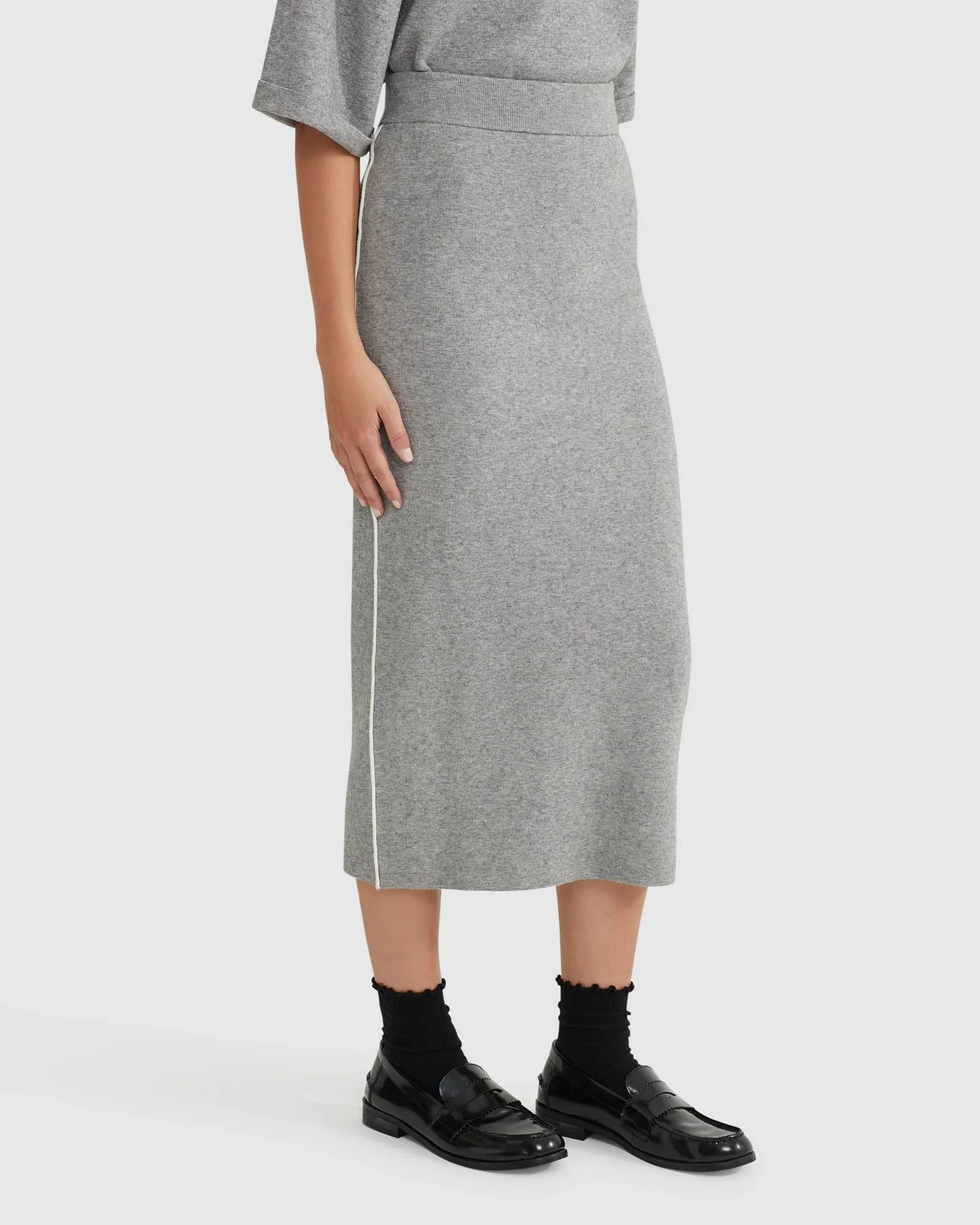 Birdie Trim Midi Skirt