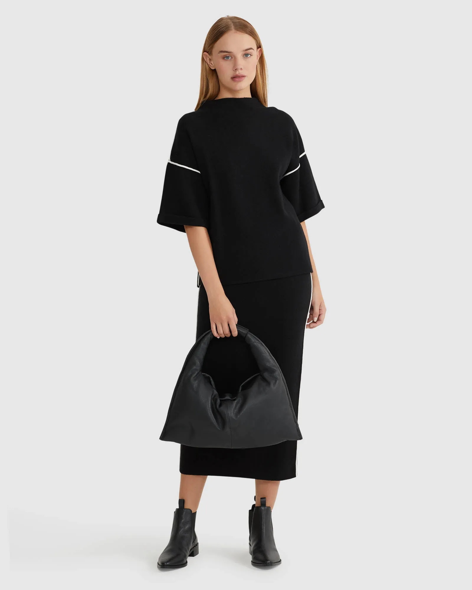 Birdie Trim Midi Skirt