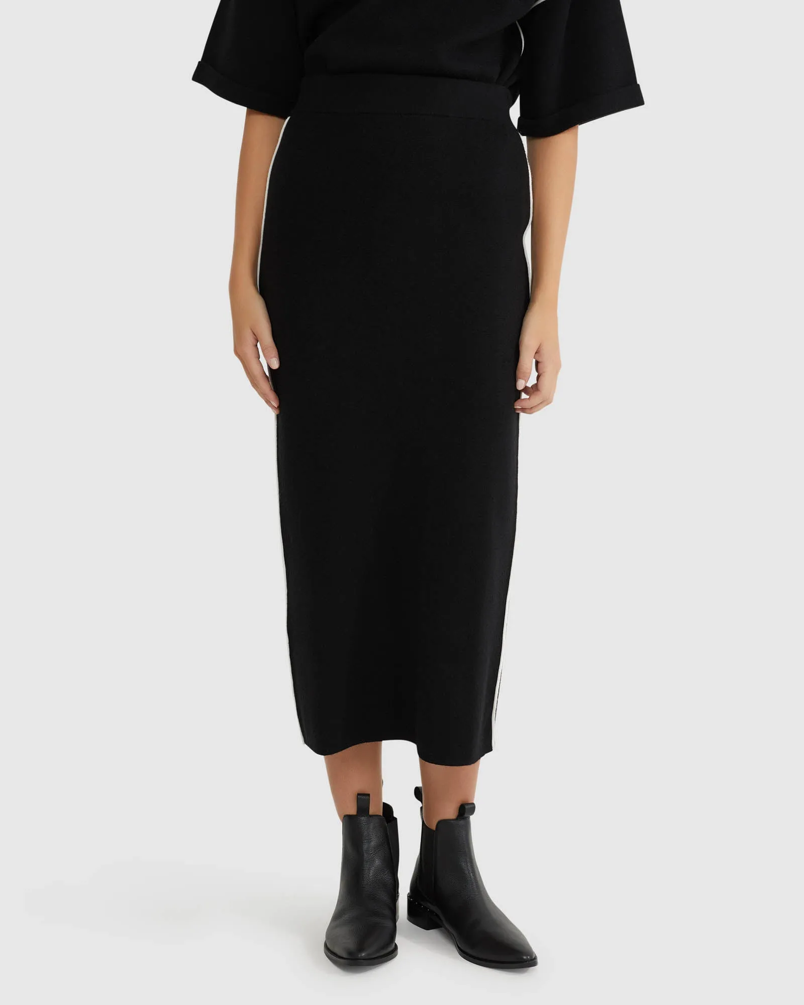 Birdie Trim Midi Skirt