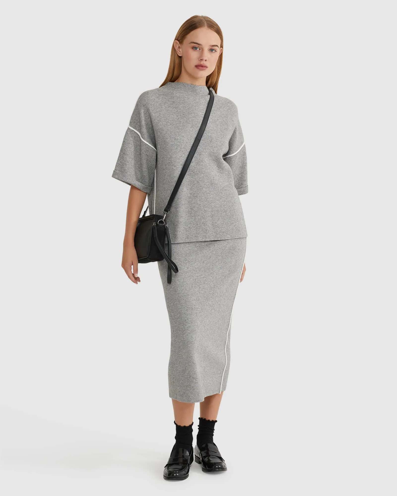 Birdie Trim Midi Skirt