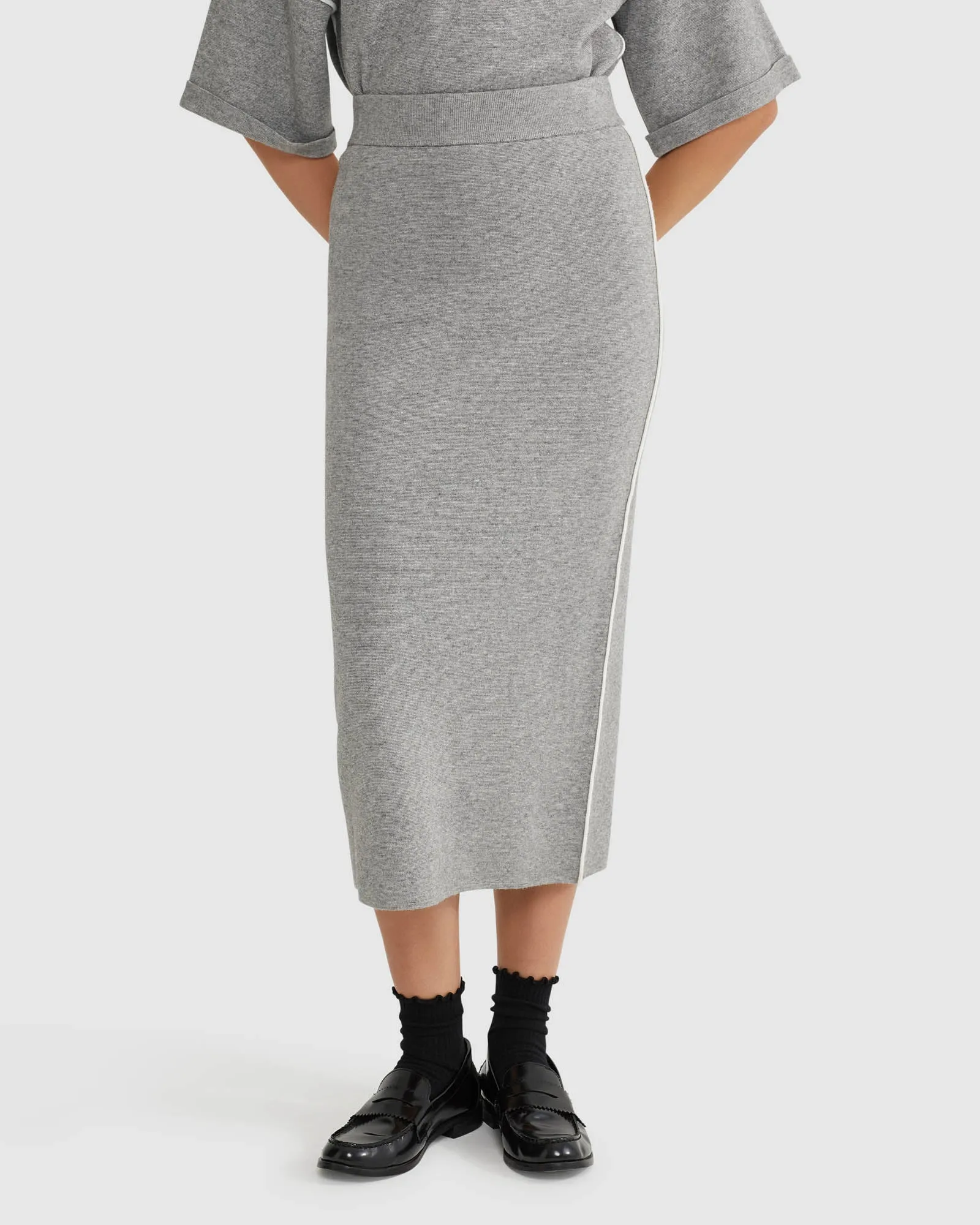 Birdie Trim Midi Skirt