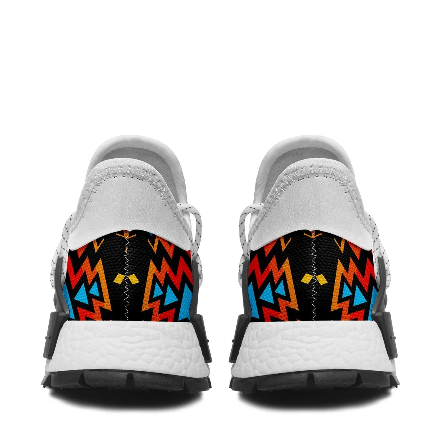 Black Fire and Turquoise Okaki Sneakers