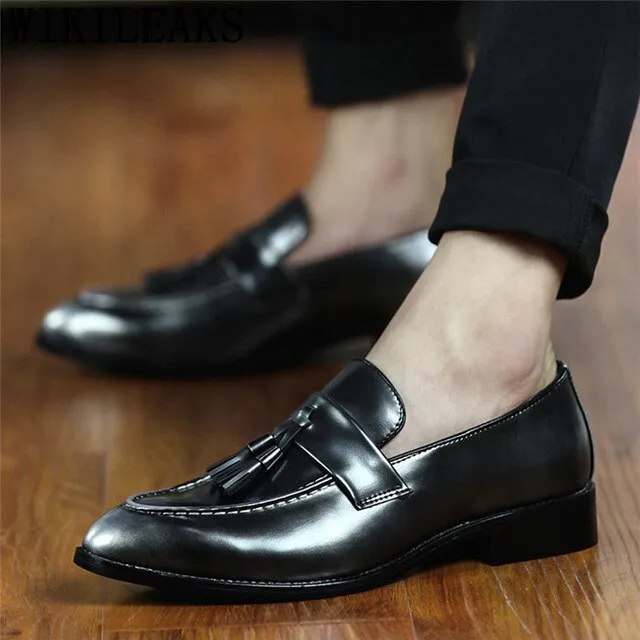 Brogue Shoes Men Formal Classic Shoes Men Oxford Coiffeur Italian Official Shoes Men Elegant Brand Sepatu Slip On Pria Ayakkabi