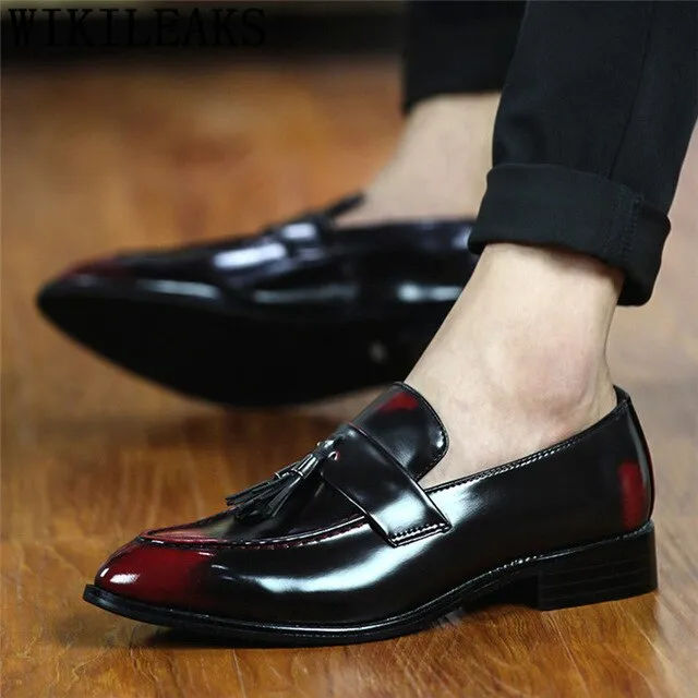 Brogue Shoes Men Formal Classic Shoes Men Oxford Coiffeur Italian Official Shoes Men Elegant Brand Sepatu Slip On Pria Ayakkabi