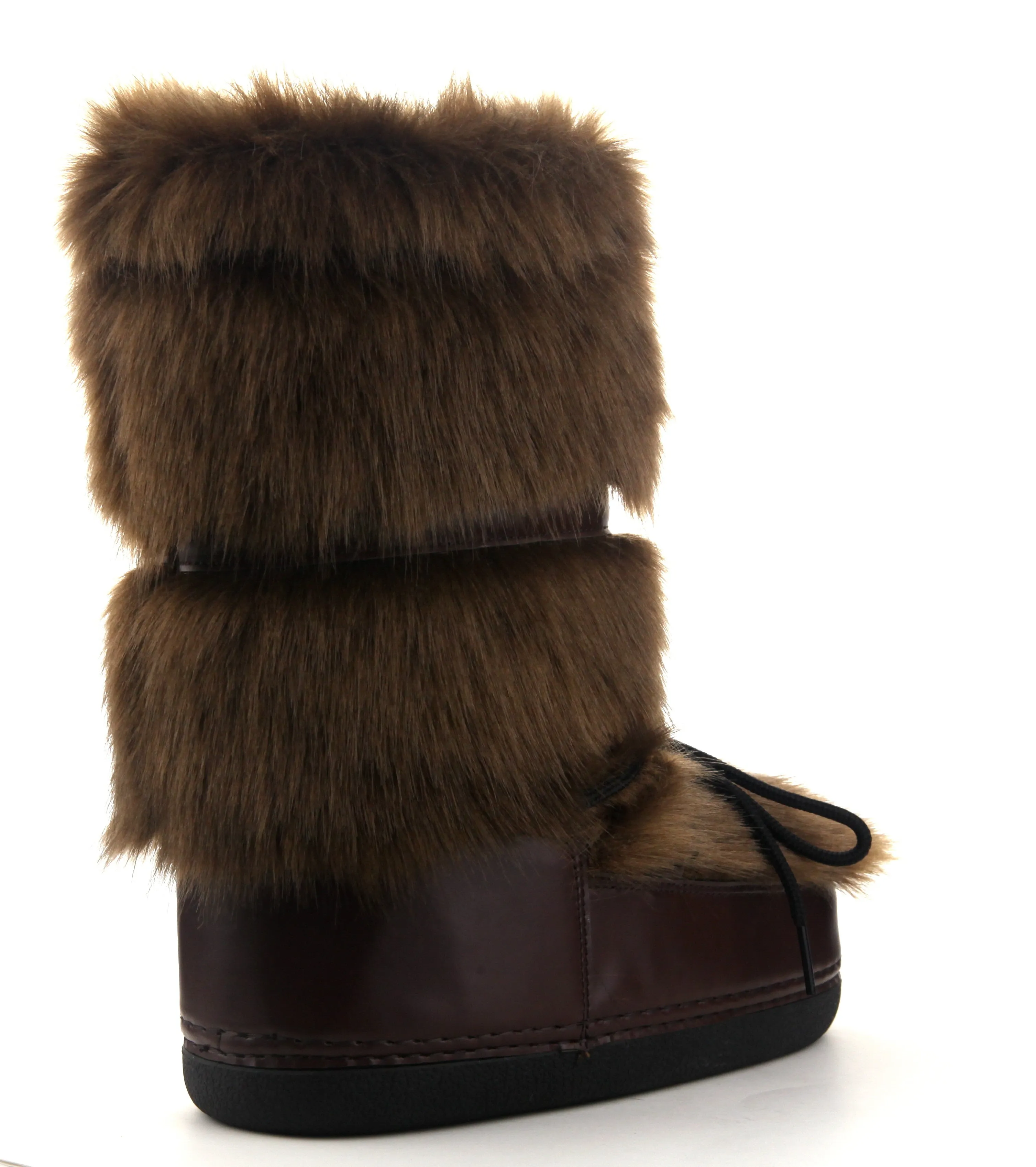 Cape Robbin Creature Furry Brown Comfortable Fashion Platform Moritz Moon Boots