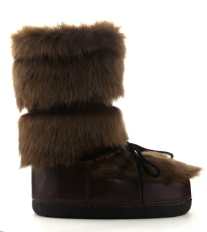 Cape Robbin Creature Furry Brown Comfortable Fashion Platform Moritz Moon Boots