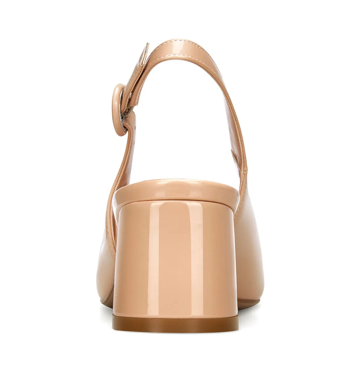 CASTAMERE Womens Chunky Block Heels Slingback Pumps Slip-on Pointy Toe 5CM Heel Sandals