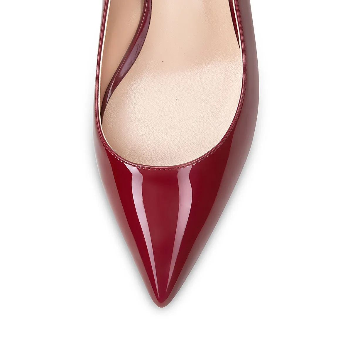 CASTAMERE Womens Chunky Block Heels Slingback Pumps Slip-on Pointy Toe 5CM Heel Sandals