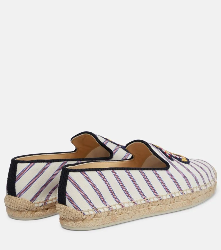 Christian Louboutin Loudmer Donna striped canvas espadrilles