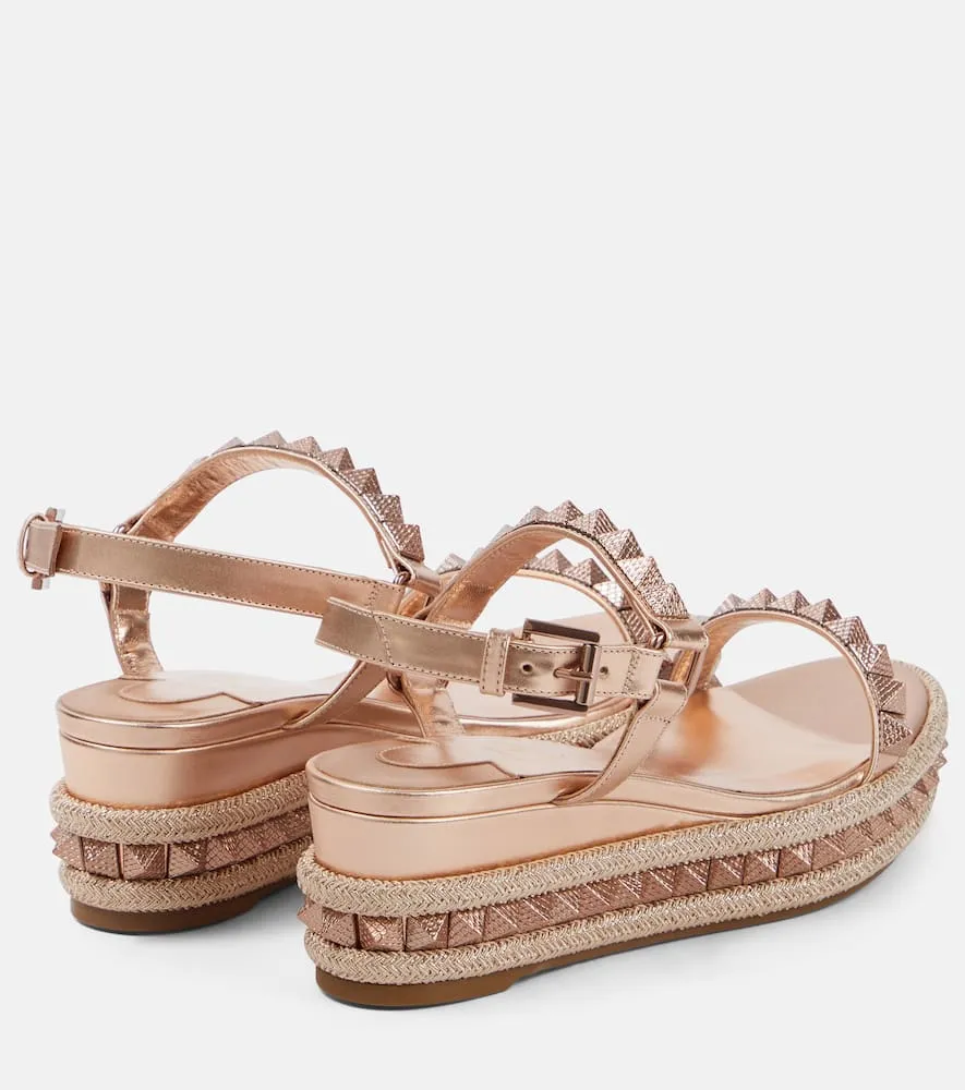 Christian Louboutin Pyraclou leather espadrilles