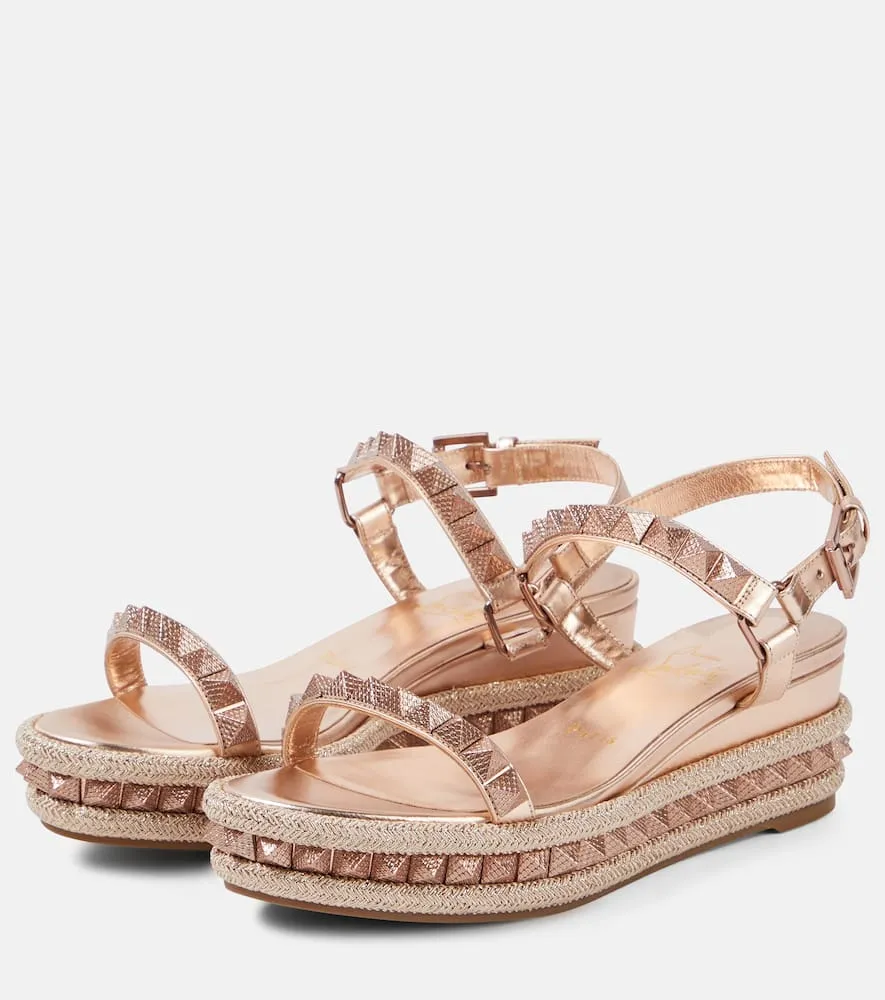 Christian Louboutin Pyraclou leather espadrilles