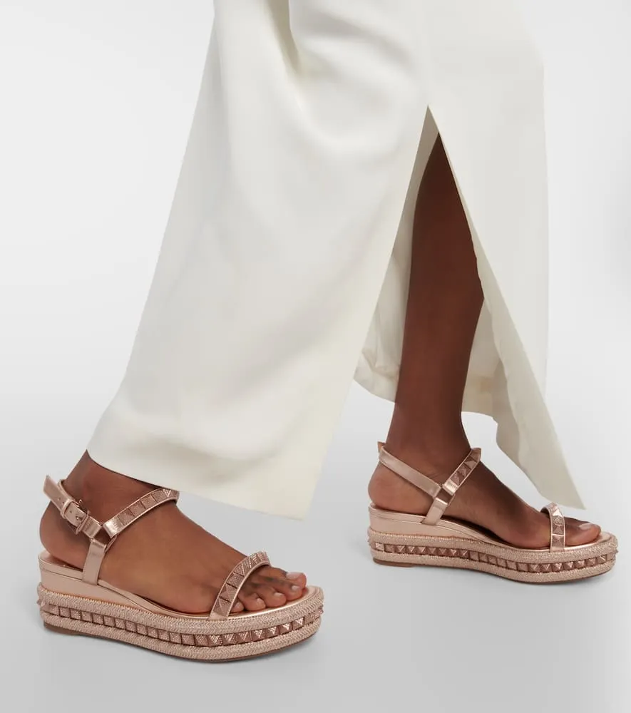 Christian Louboutin Pyraclou leather espadrilles