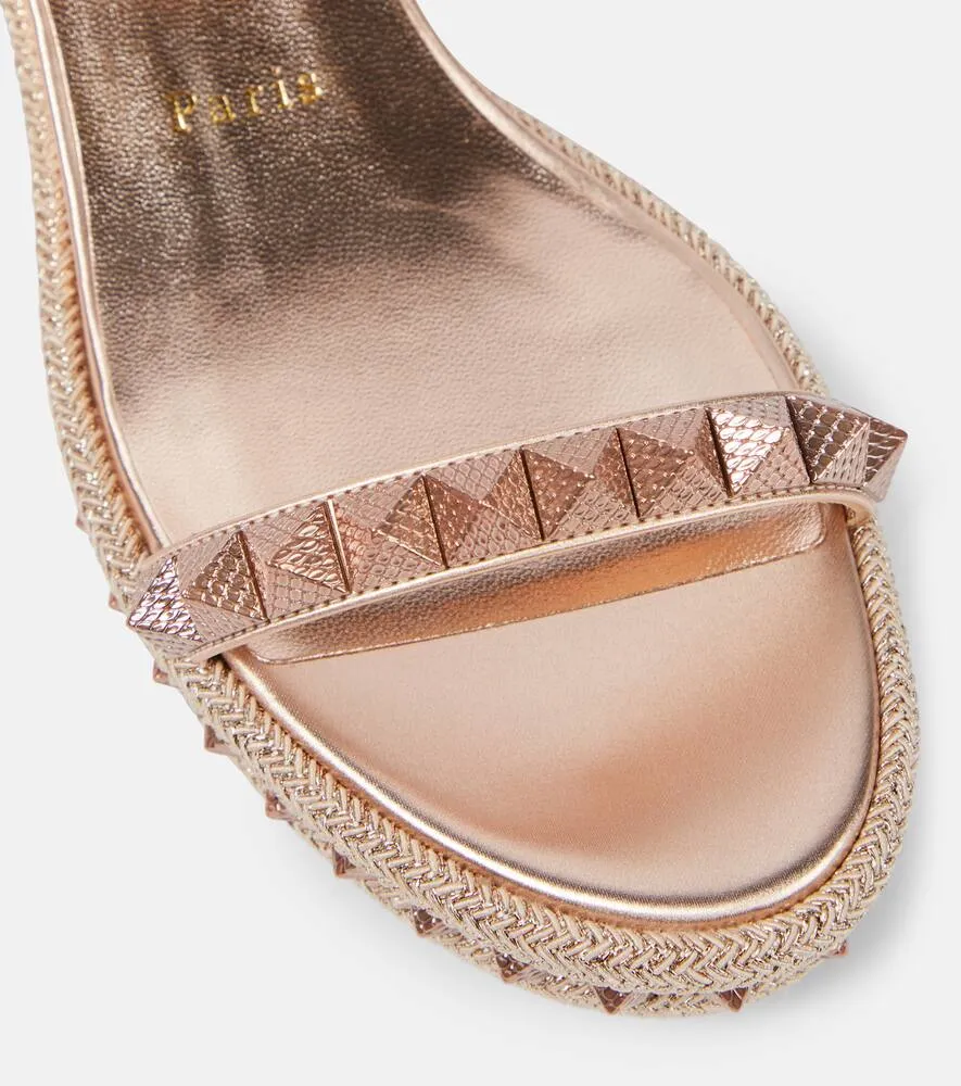 Christian Louboutin Pyraclou leather espadrilles