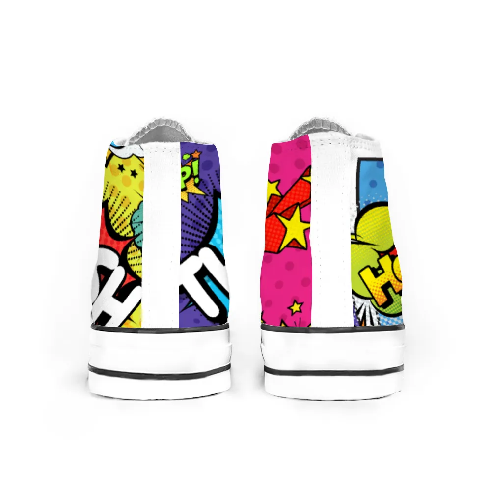 Comic Book Geek Collection - Unisex High Top Canvas Sneakers