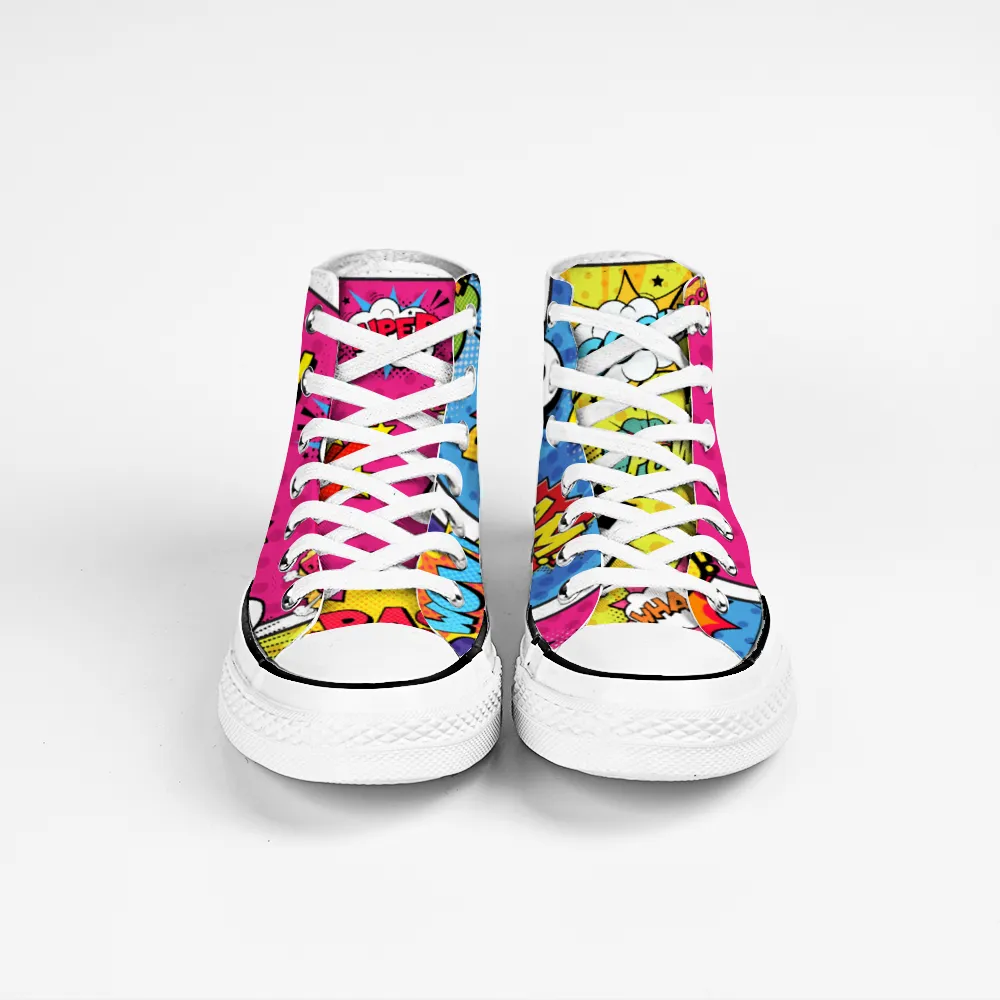 Comic Book Geek Collection - Unisex High Top Canvas Sneakers