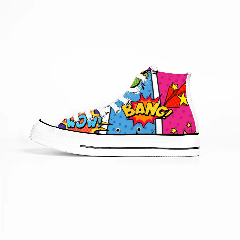 Comic Book Geek Collection - Unisex High Top Canvas Sneakers