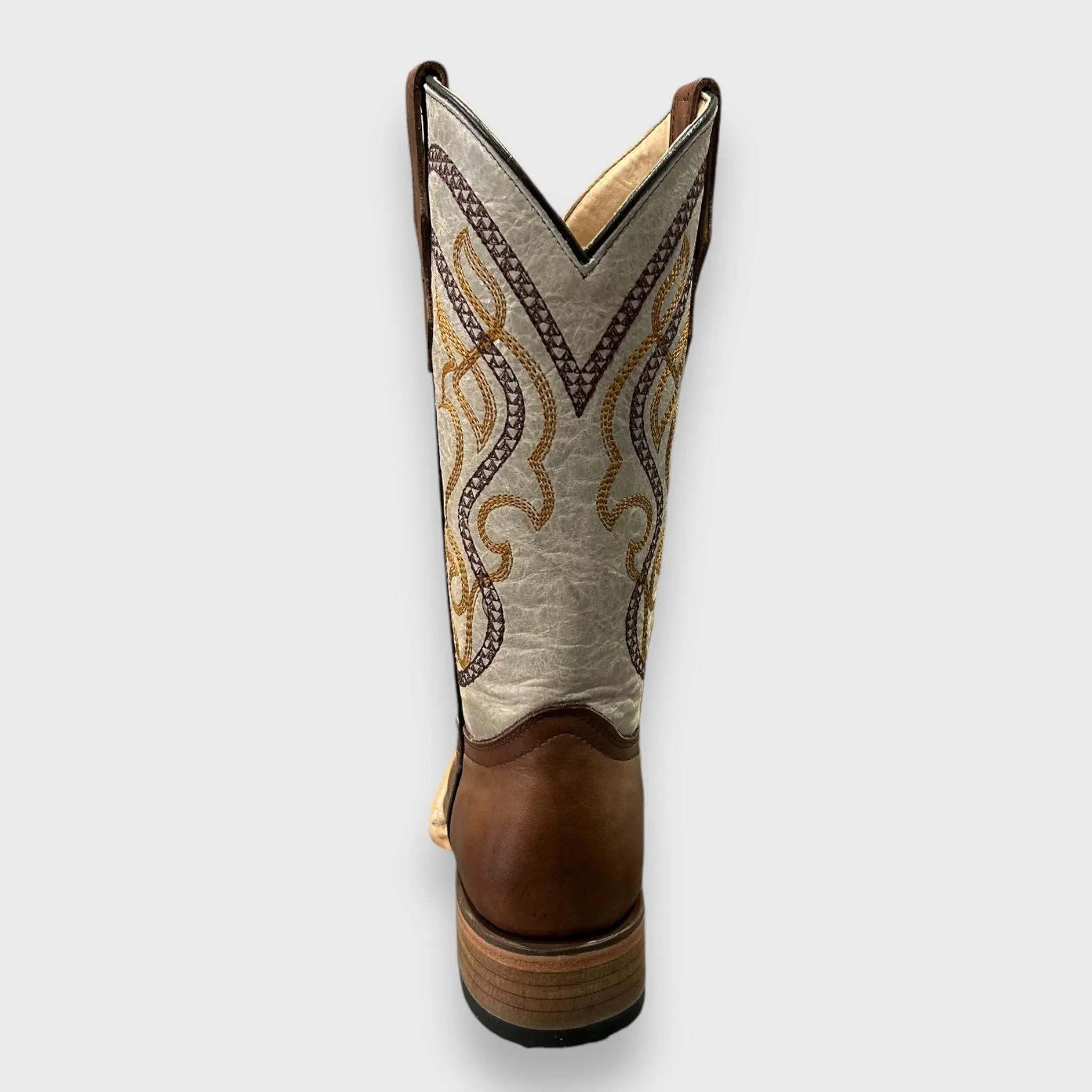 Corral Teens J7100 Handcrafted Brown/Beige Narrow Square Toe Cowboy Boots