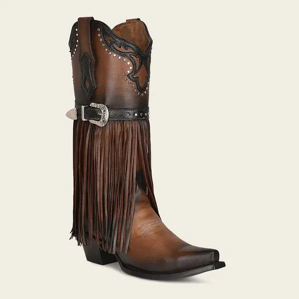 Cuadra western cowgirl fringed leather boots for women SALE PRICE 299.98