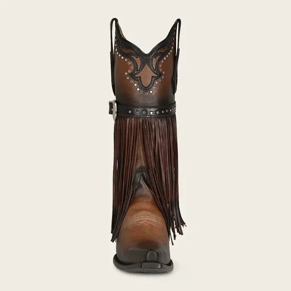 Cuadra western cowgirl fringed leather boots for women SALE PRICE 299.98