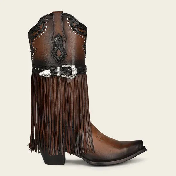 Cuadra western cowgirl fringed leather boots for women SALE PRICE 299.98