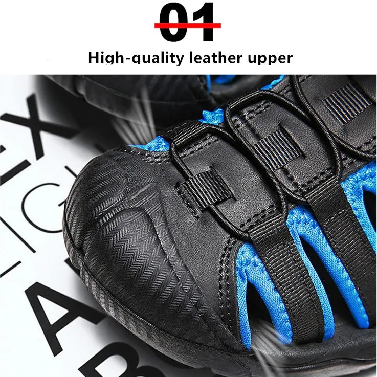 Cuzcare Men Sturdy Orthopedic Sandals Round Toe Summer Fotwear