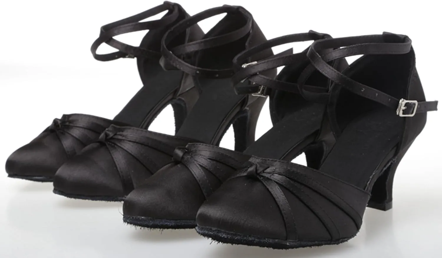 Dance Shoes for Women Closed Toe Latin Salsa Heels Wedding Party Pumps X2003
