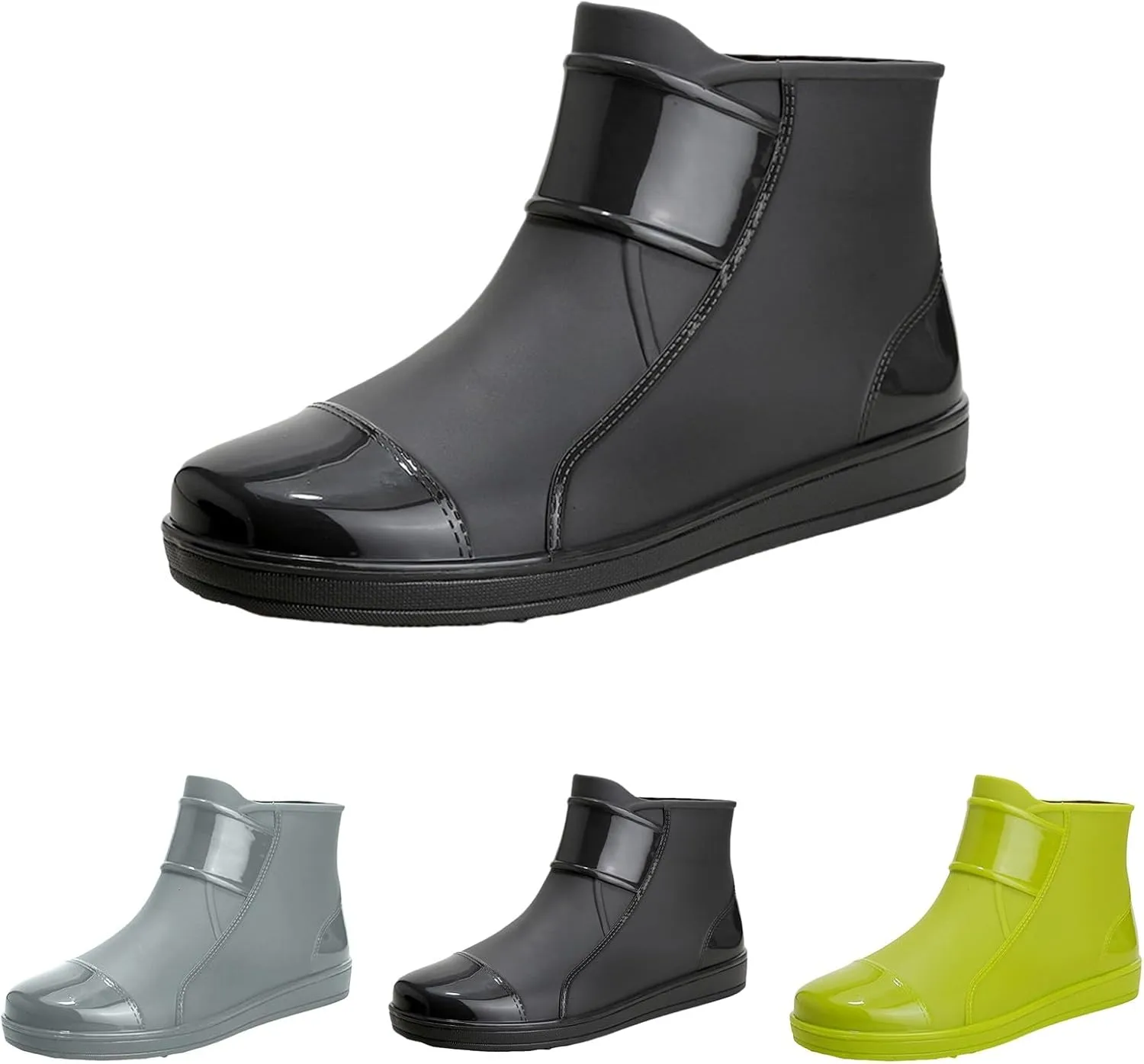 Deck Boots for Men Waterproof Rain Boots Comfortable Fishing Loafers Non Slip Boat Shoes for Fishing Gardening