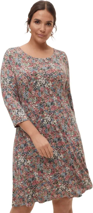 ellos Plus Size Madison Knit Three-Quarter Sleeve Dress
