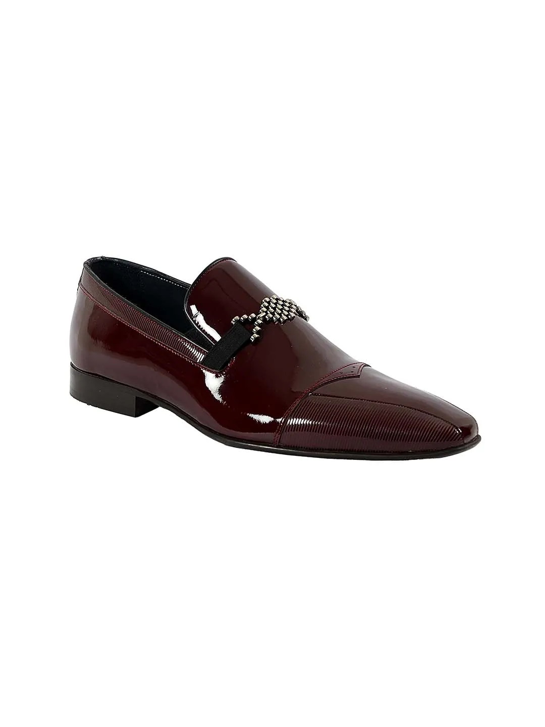 Franco Gabbani Patent Leather Burgundy Dress Shoe By HITZ