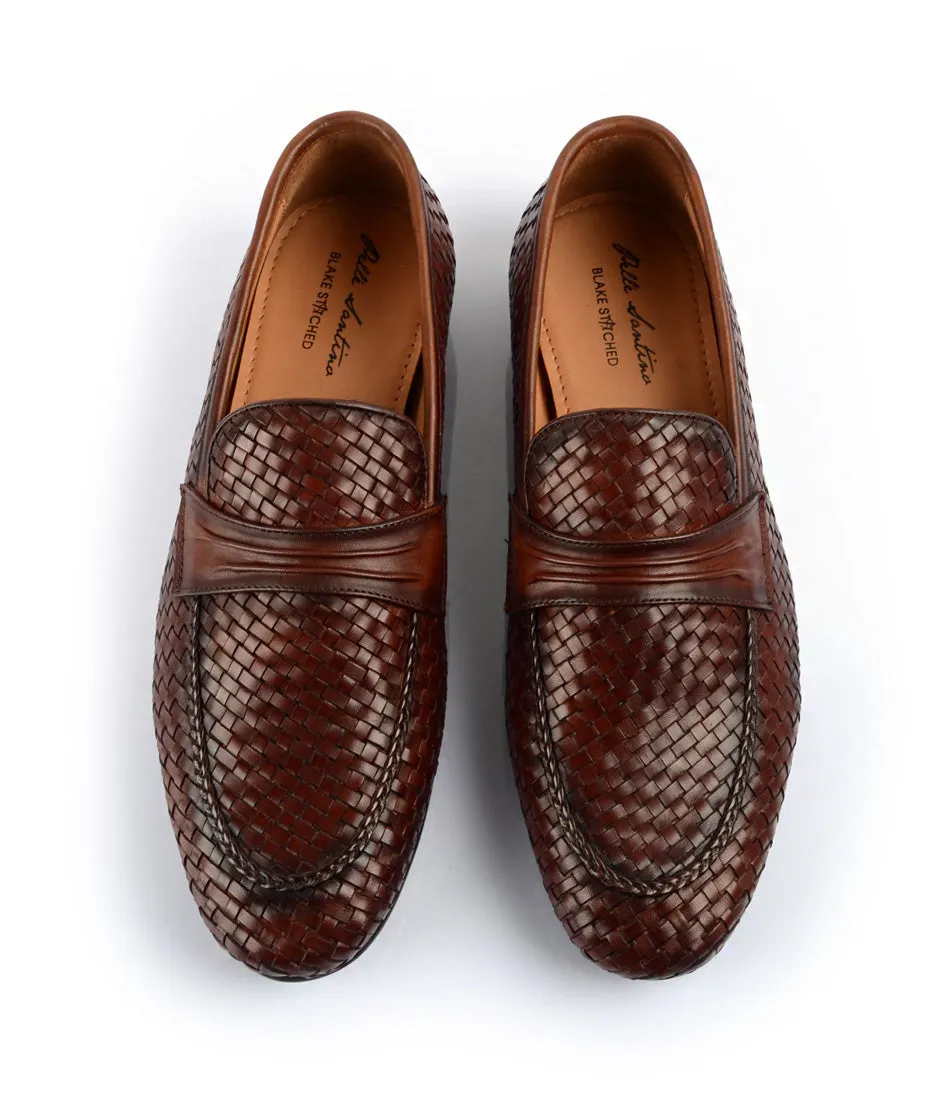 Handwoven Loafers - Cognac
