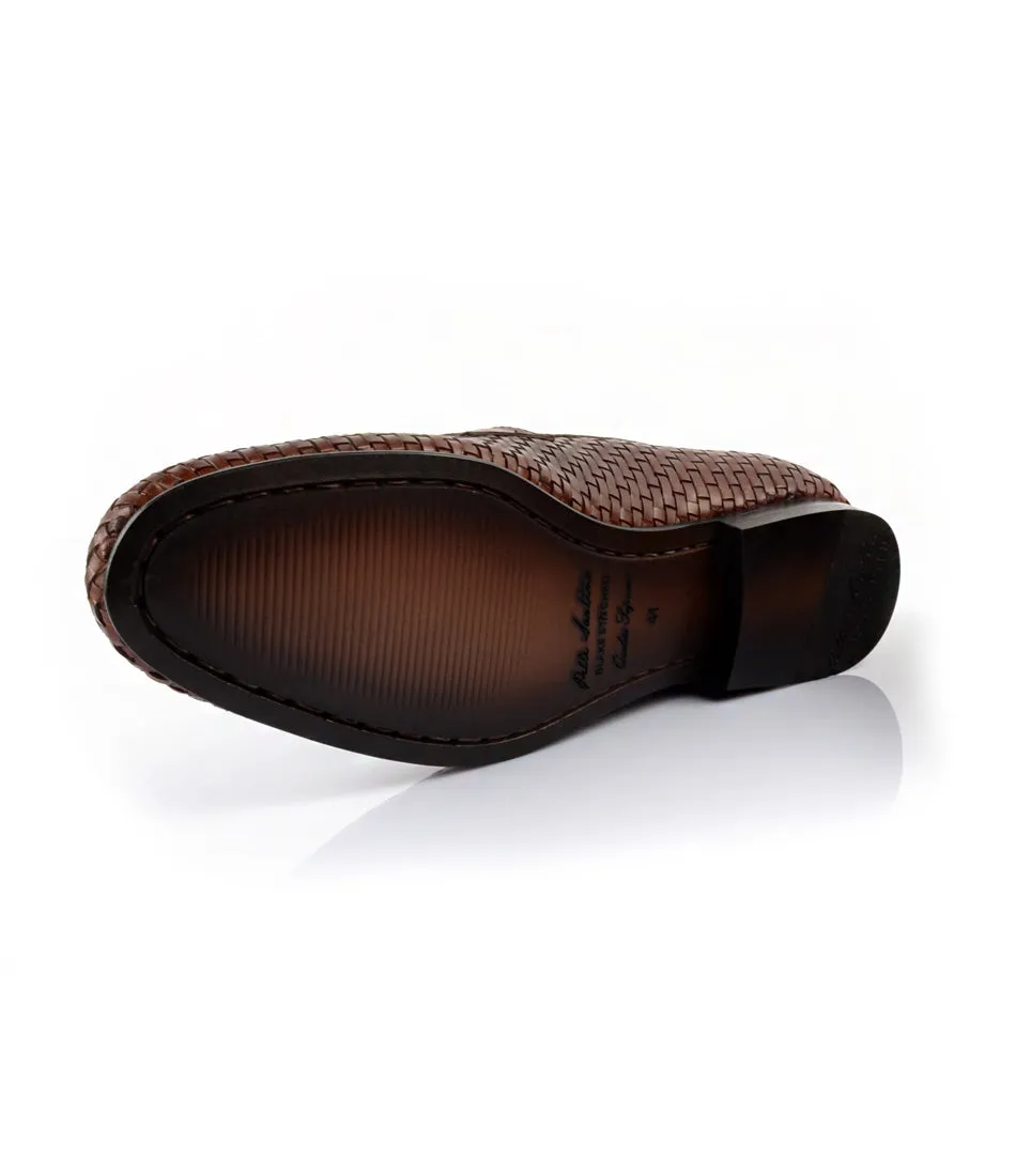 Handwoven Loafers - Cognac
