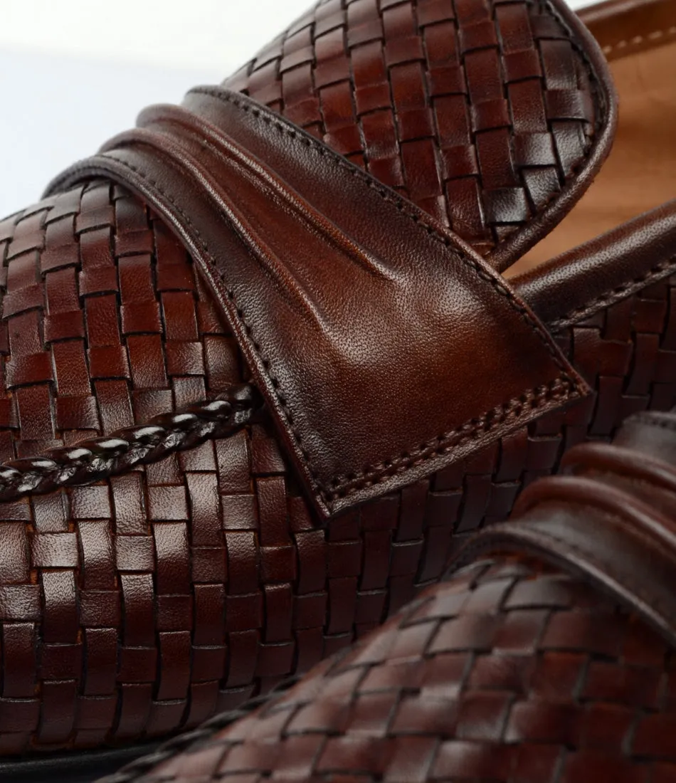 Handwoven Loafers - Cognac