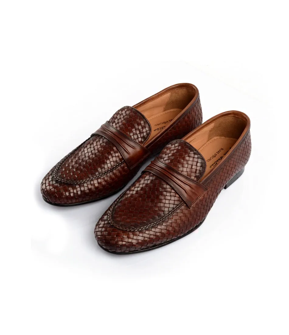 Handwoven Loafers - Cognac
