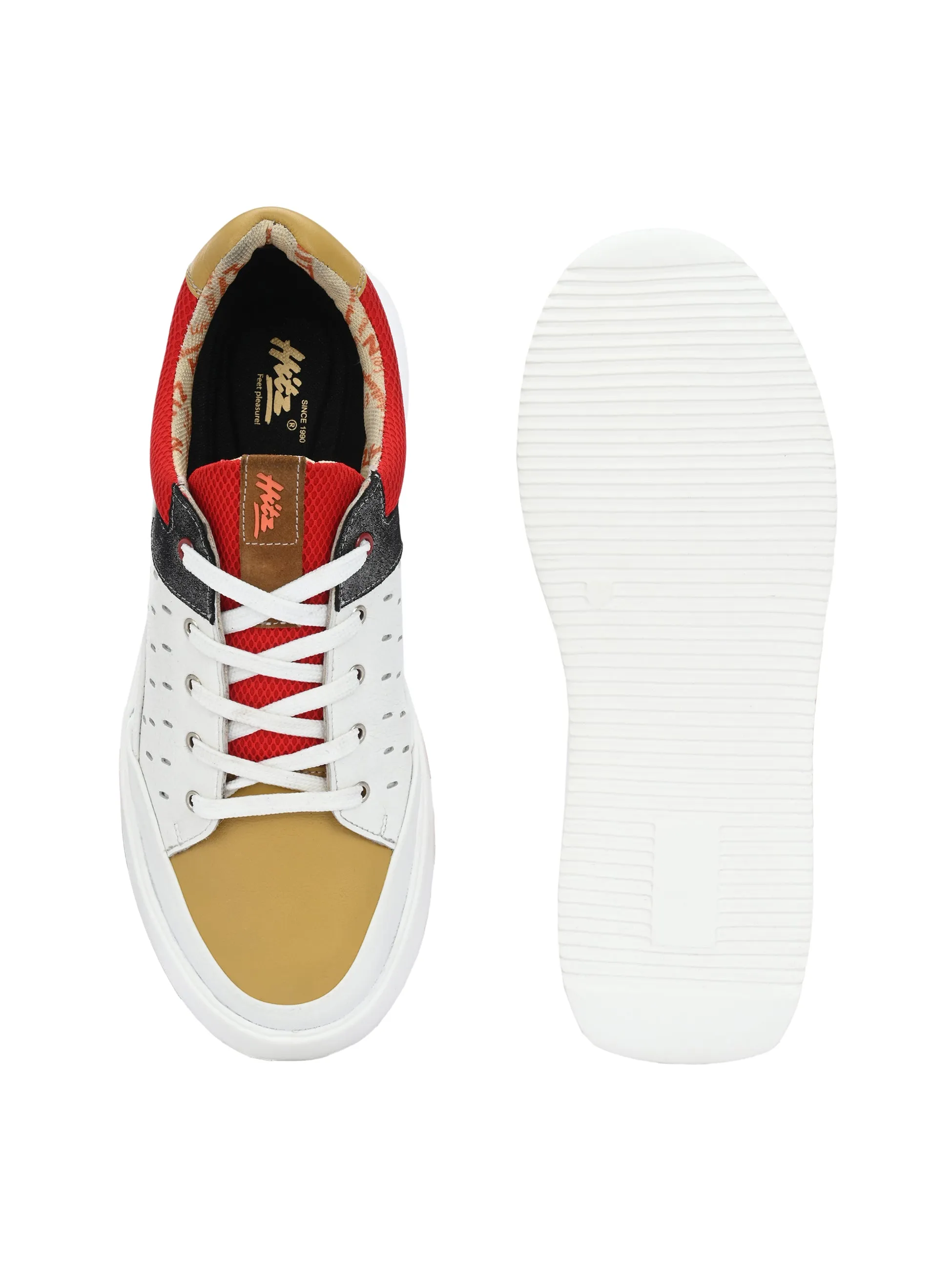 HITZ301-Men' White Casual Running Shoes