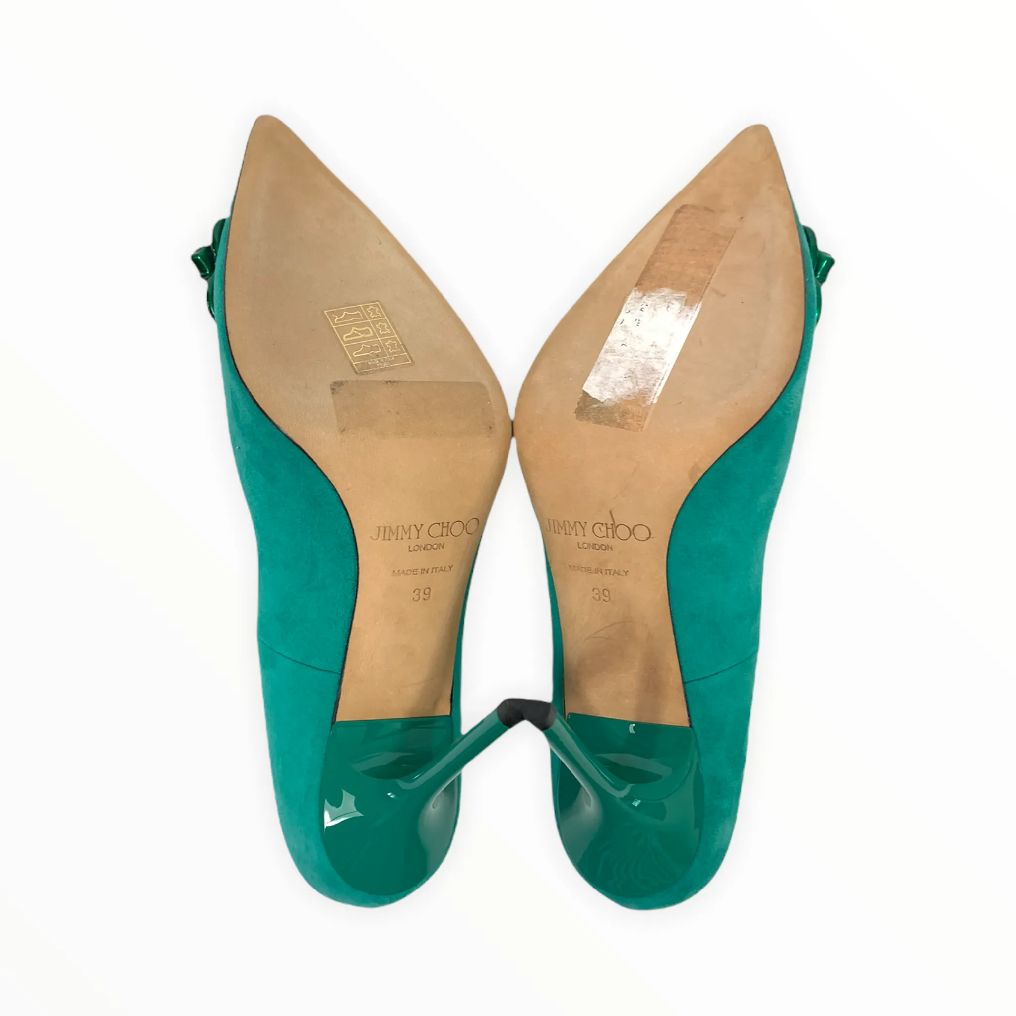 JIMMY CHOO EMERALD ABEL SUEDE PUMPS SIZE 39