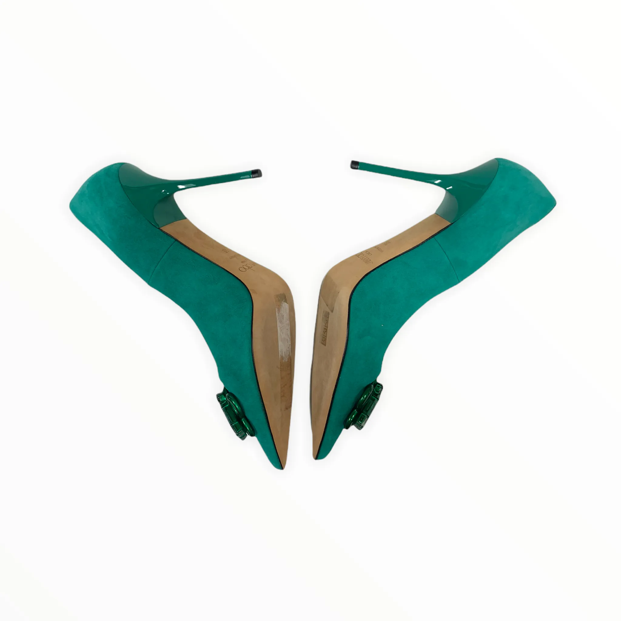 JIMMY CHOO EMERALD ABEL SUEDE PUMPS SIZE 39