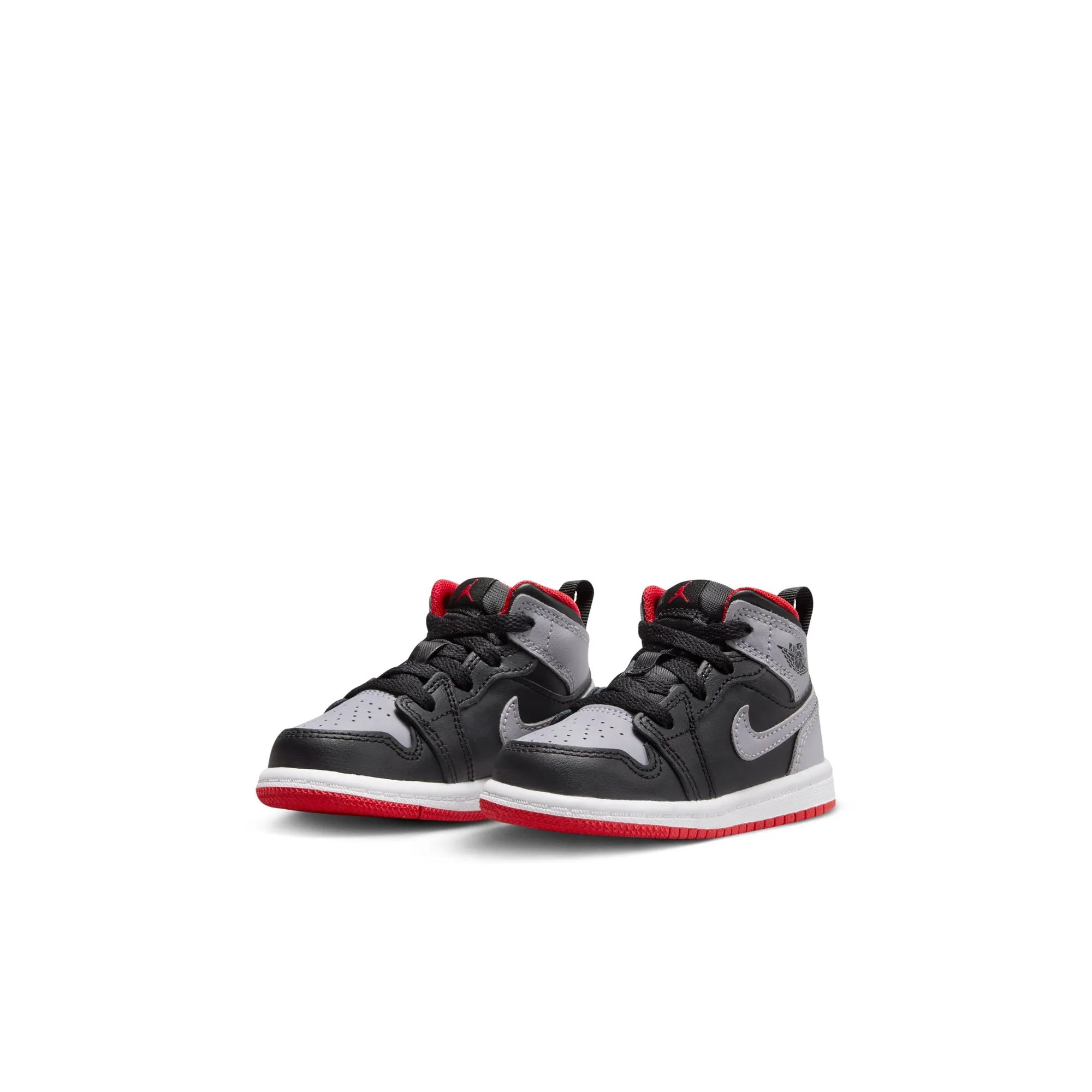 Jordan - Boy - TD Air Jordan 1 Mid - Black/Cement Grey/Fire Red