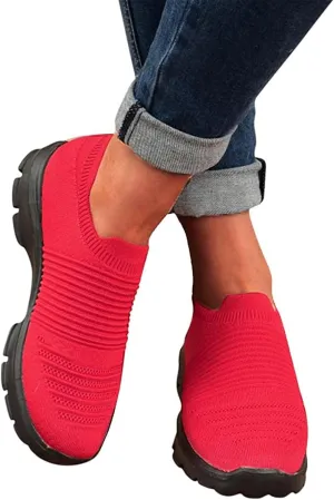 Ladmiple Sneakers For Women Slip On Walking Shoes Non Slip Fashion Casual Dressy Summer Fashion Comfortable Flats Loafer