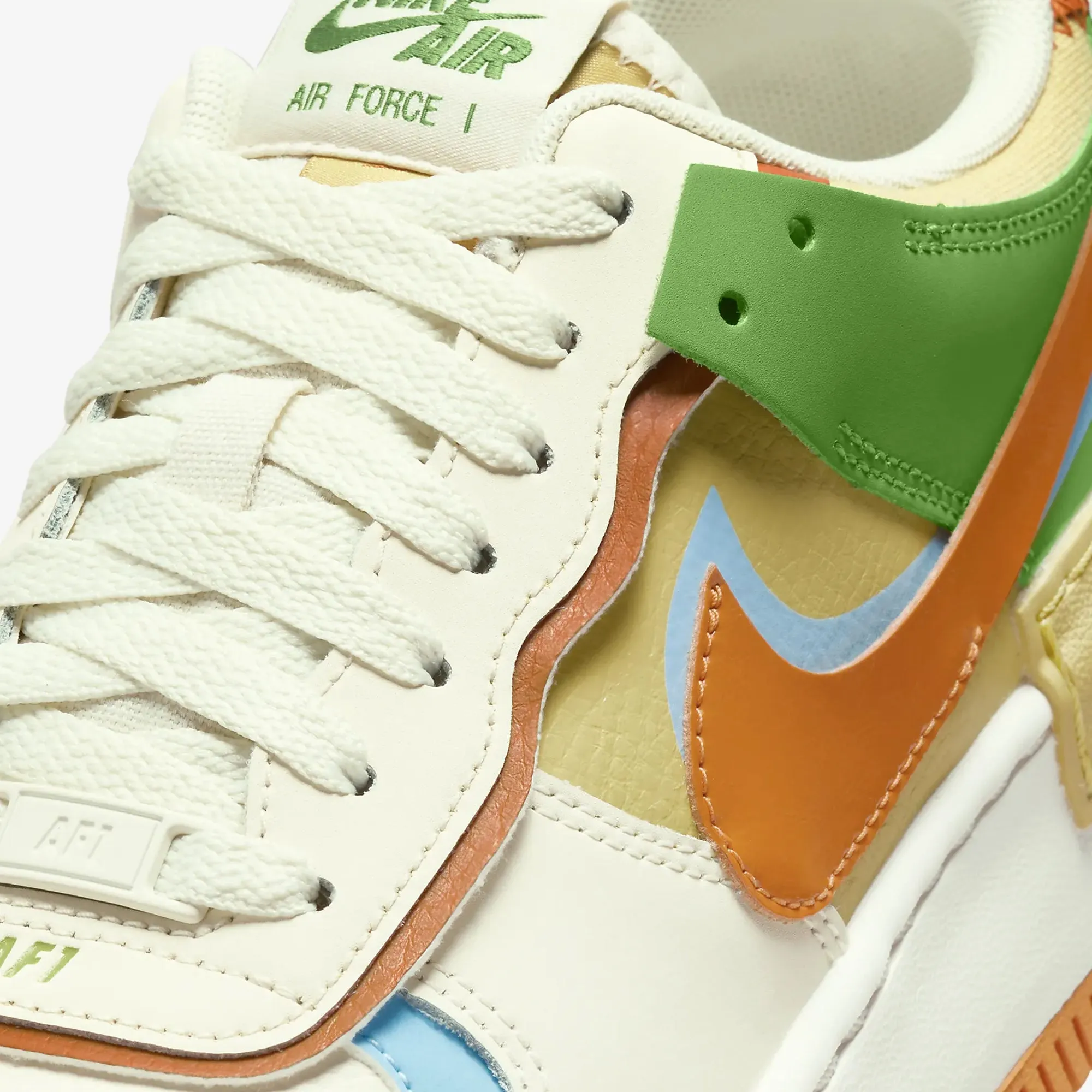 Nike | WMN'S AIR FORCE 1 SHADOW  { COCONUT MILK/MONARCH-AQUARIUS BLUE