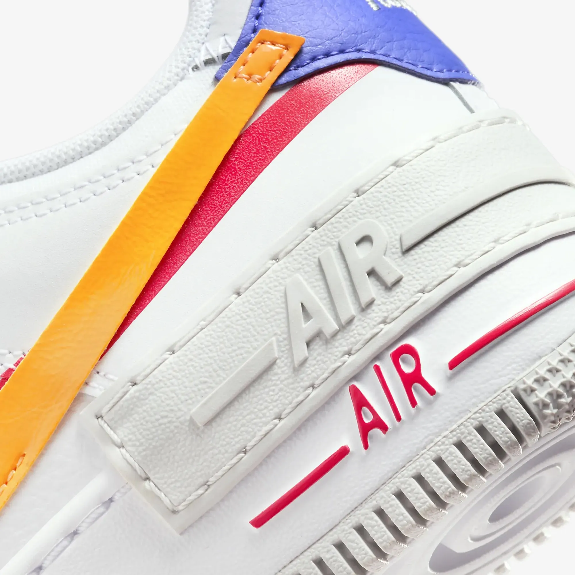 Nike | WMN'S AIR FORCE 1 SHADOW  { WHITE/SUNDIAL-SIREN RED-PHOTON DUST