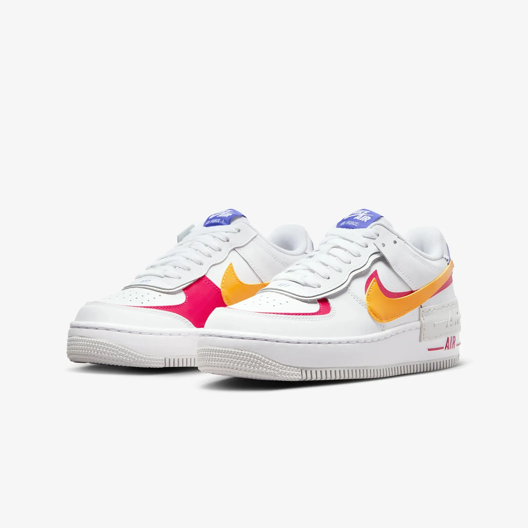 Nike | WMN'S AIR FORCE 1 SHADOW  { WHITE/SUNDIAL-SIREN RED-PHOTON DUST