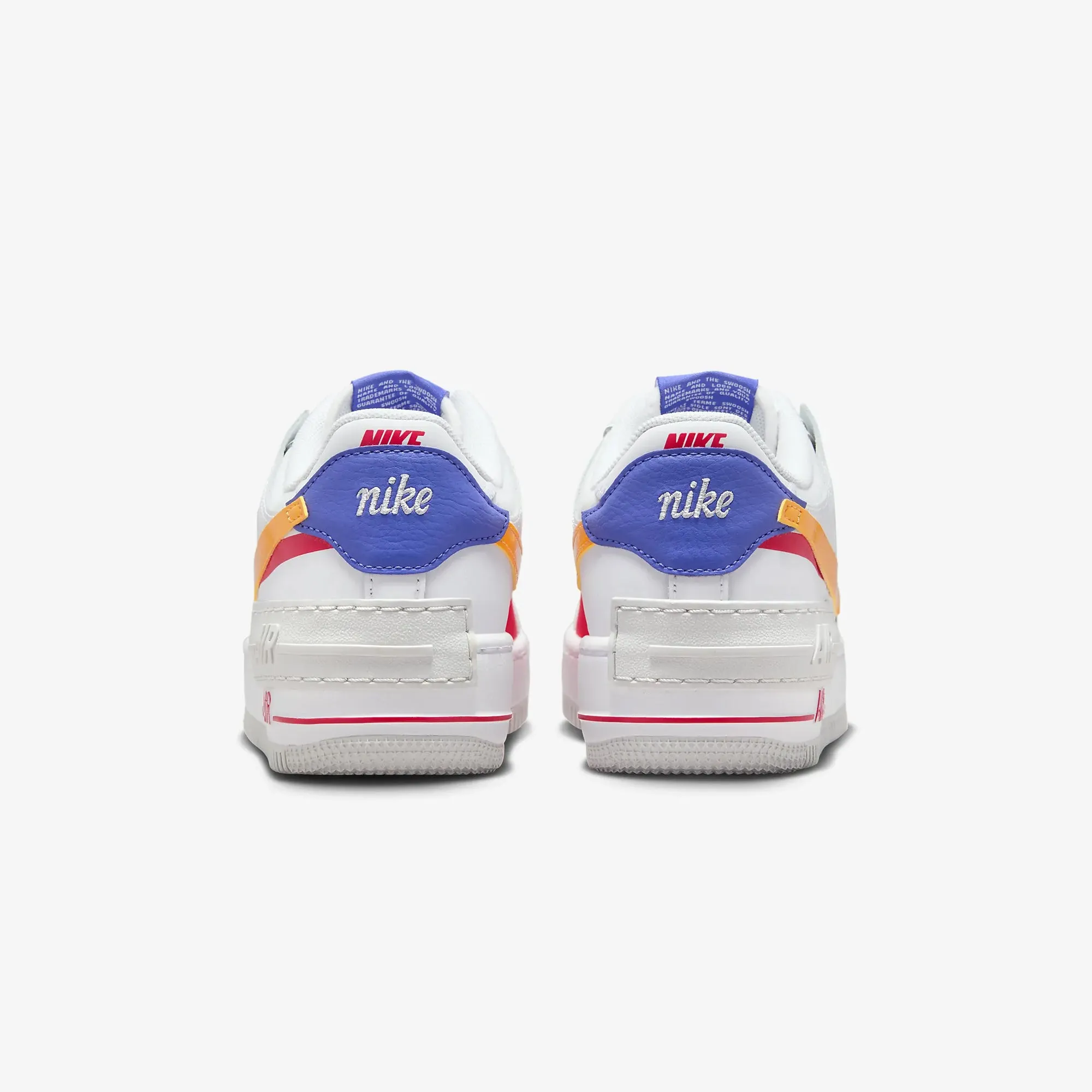Nike | WMN'S AIR FORCE 1 SHADOW  { WHITE/SUNDIAL-SIREN RED-PHOTON DUST