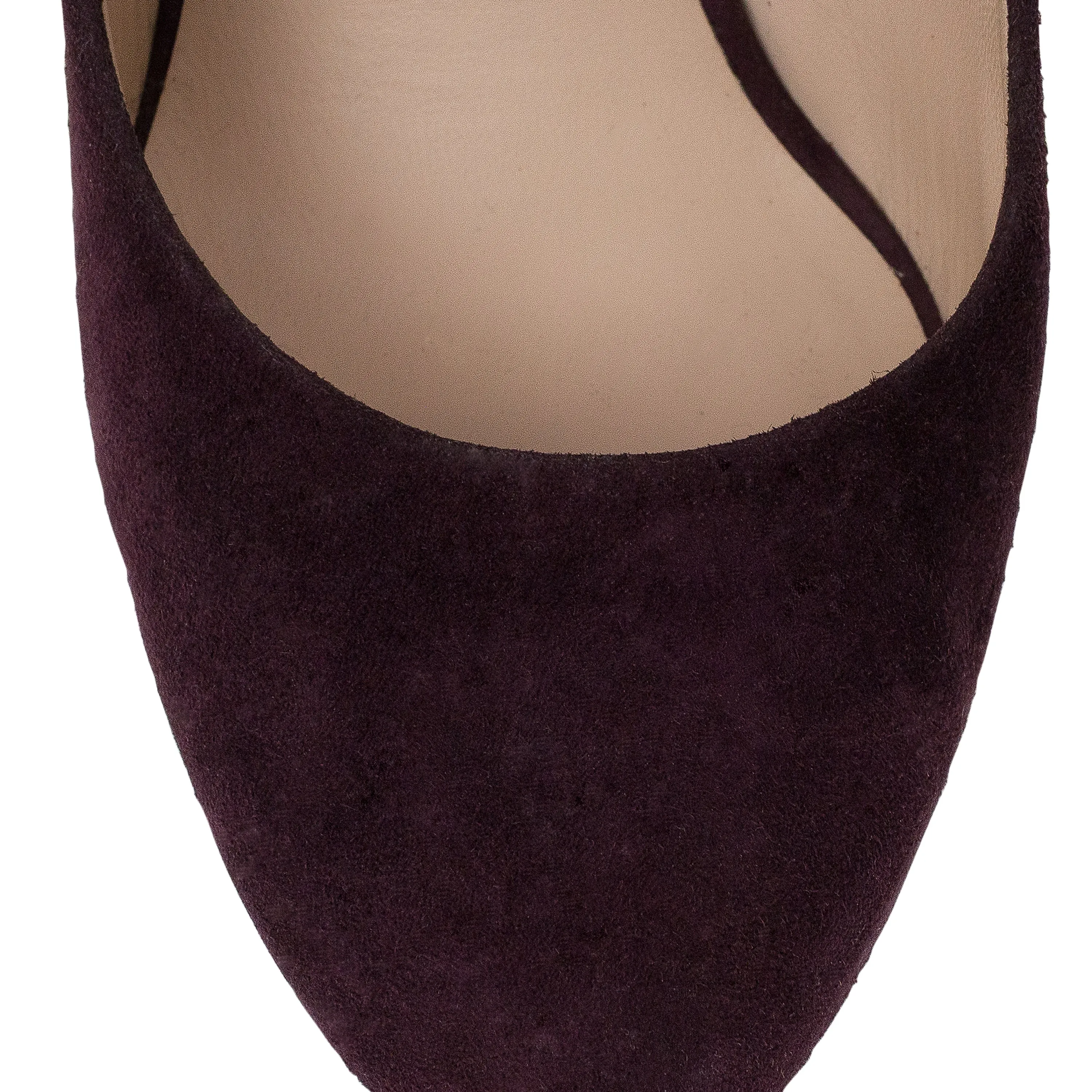 PLUM DECOLLETE HEELS