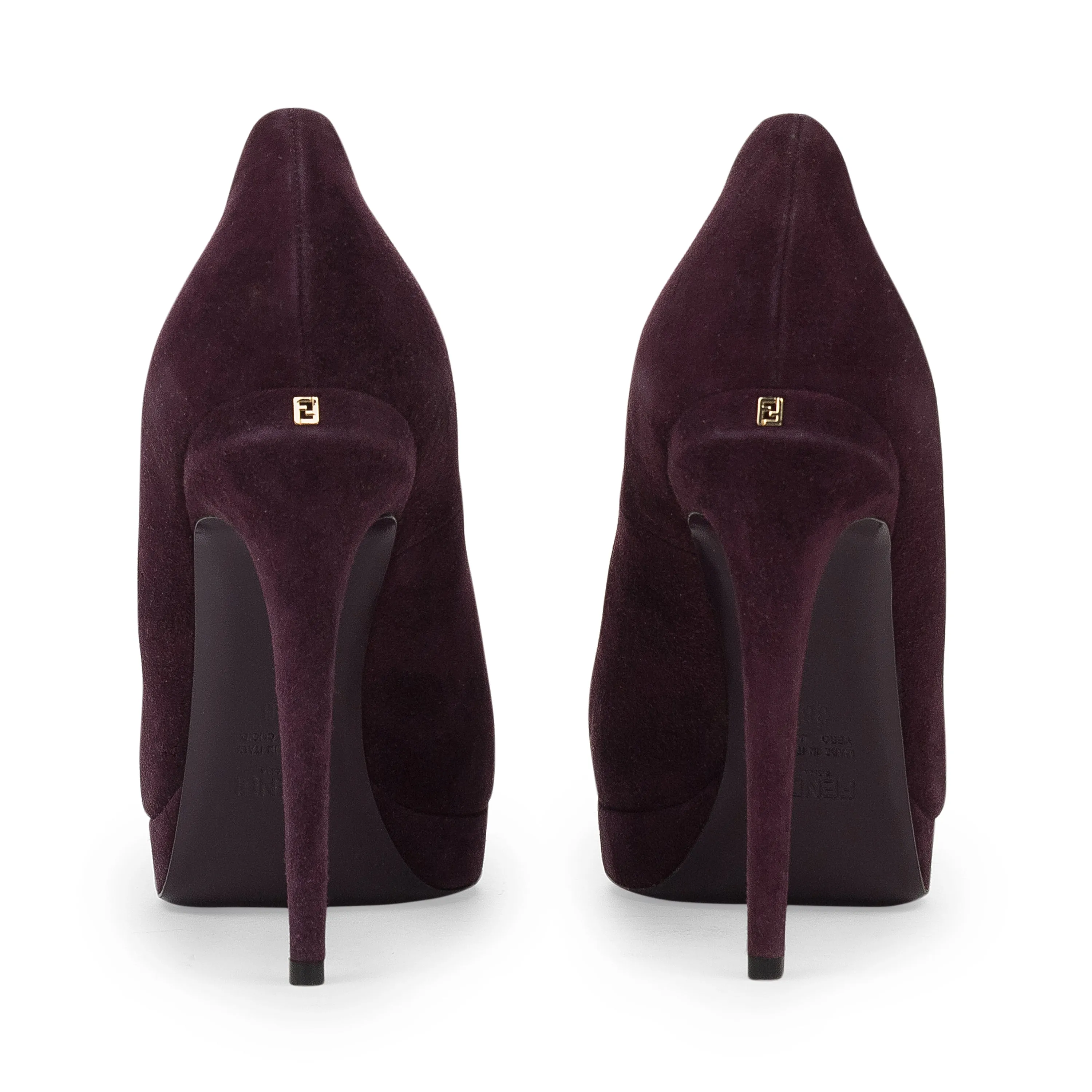 PLUM DECOLLETE HEELS