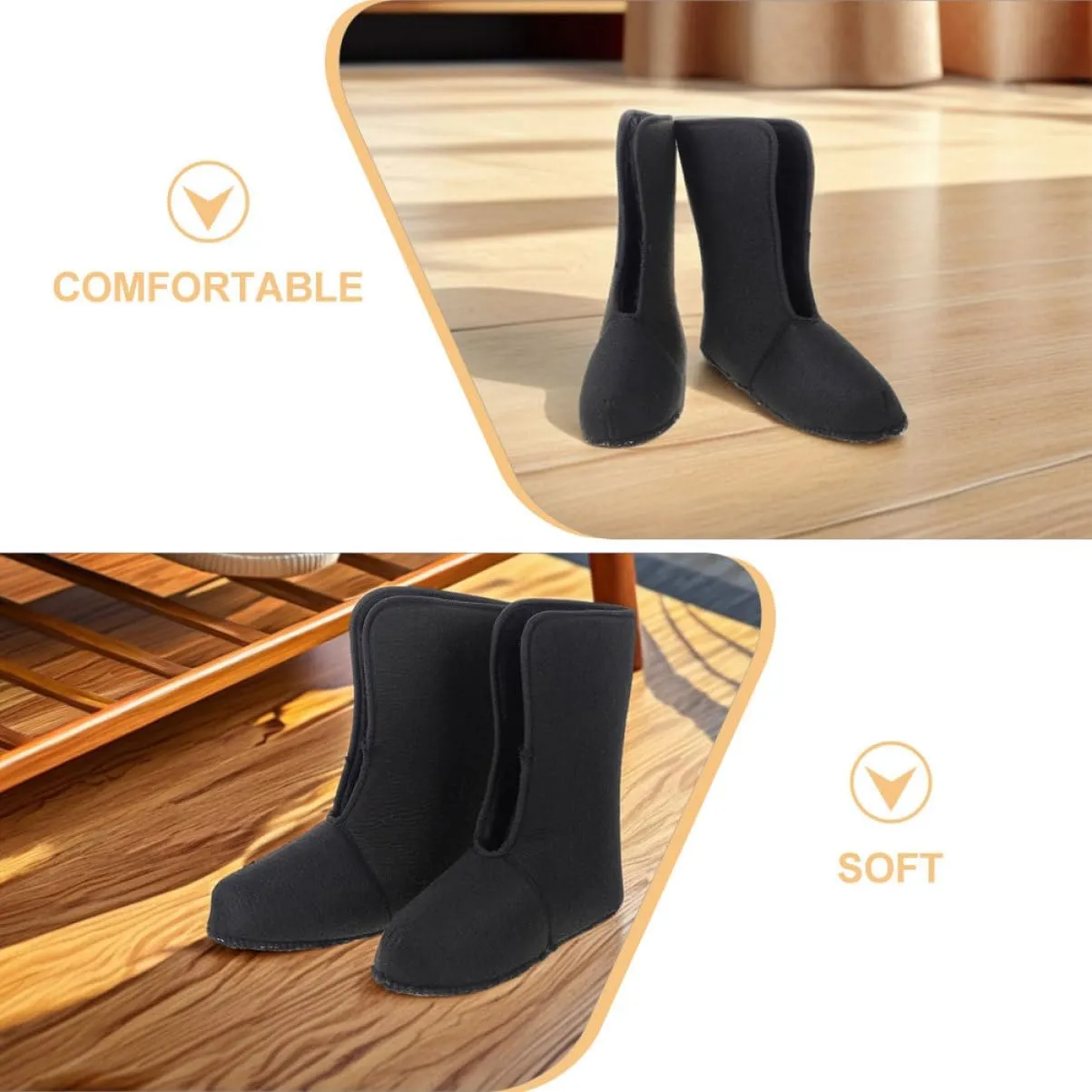 POPETPOP Warm Boot Liners for Men's Snow Boots Cozy Insulated Liners for Cold Weather Size 43