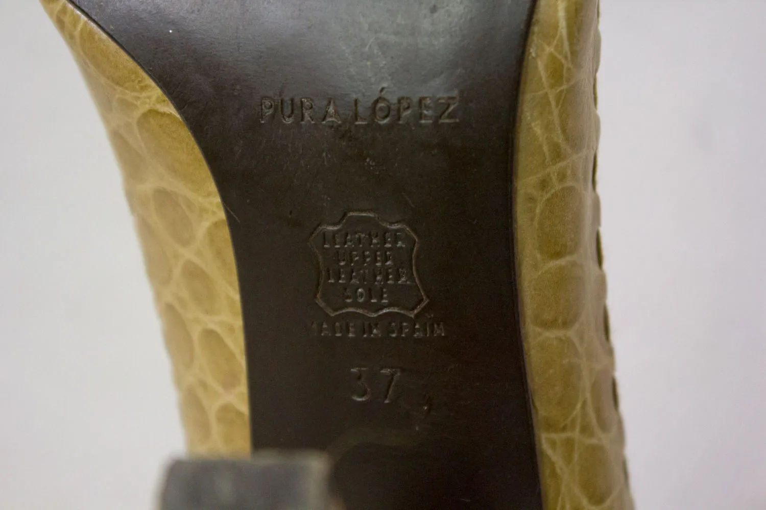 PURA LOPEZ Light Brown Heels, US 6.5/EU 37/UK 4