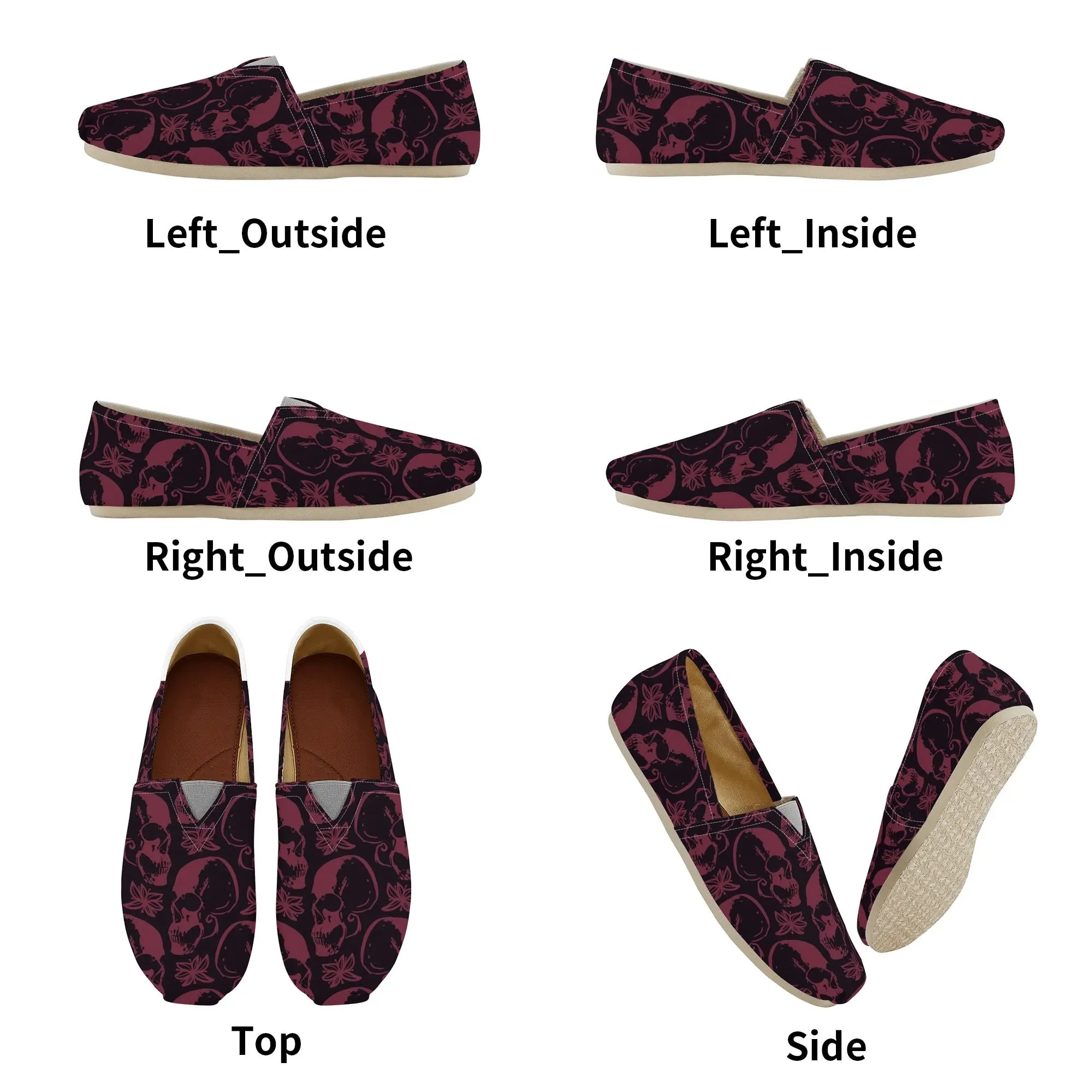 Purple Skulls Casual Shoes