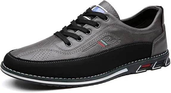 Rayootd Men's Orthopedic Oxford Loafers, Comfortable Business Casual Walking Shoes, Black, Size 6.5-17