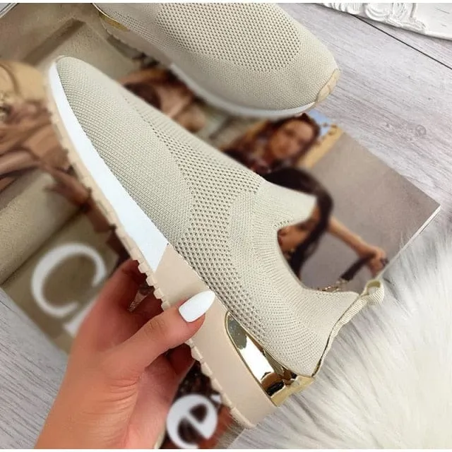 Roomy Mesh Slip On Shoes
